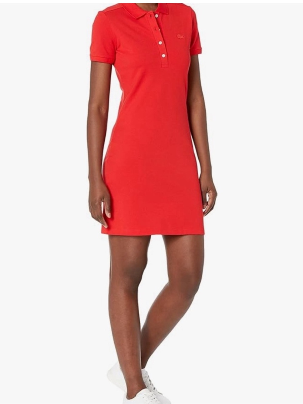 Lacoste Women's Stretch Red Polo Dress, size: medium